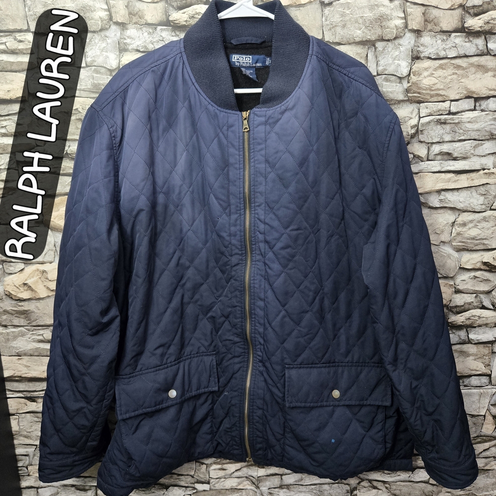 Polo Ralph Lauren Men 2XL Navy Diamond Quilted Puffer Jacket